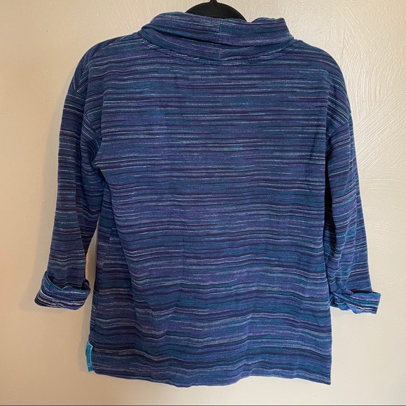 Cowl neck striped top Talbots - Picture 2 of 7